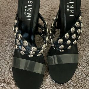 Black Studded Women's Sandals